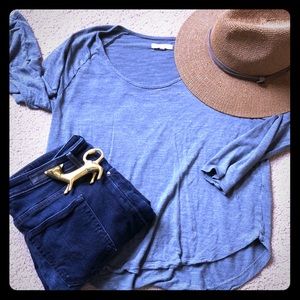 3 for $30: Madewell Blue 3/4 Sleeve Top!